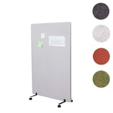 thumbnail of PROREGAL Akustik-Trennwand HxBxT 147x80x39cm doppelwandig rollbar Stoff/Textil Grau Büro-Sichtschutz Raumteiler Pinnwand