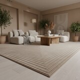 thumbnail of Balkonteppich Skandinavischer 3D-Design Wetterfest Waschbar Strapazierfähig Terrasse Garten Beige 200x290 cm – ENGADIN von Kadima Design