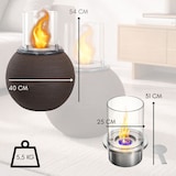 thumbnail of Chimenea de bioetanol de suelo Chimenea ecológica interior exterior Quemador de acero inoxidable 1,5 l Salón y restaurantes 40x54 cm – Marrón