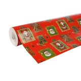 thumbnail of Clairefontaine Geschenkpapier Alliance 60g, Rolle 50x0,70m, Weihnachtsmann Mosaik - Rot 211302C