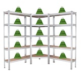 thumbnail of Regalsystem 3-teilig - 1x Eckregal 180x75x75x30x30 cm & 2x Lagerregal 180x90x30 cm 2625 kg