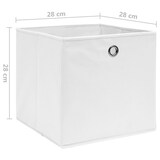 thumbnail of vidaXL Aufbewahrungsboxen 4 Stk. Vliesstoff 28x28x28 cm Weiß