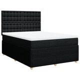 thumbnail of vidaXL Boxspringbett mit Matratze Schwarz 160x200 cm Stoff
