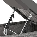 thumbnail of tectake 2 wicker ligbedden met aluminium frame en tafel, inclusief beschermhoes - grijs - 403088