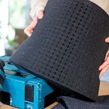 thumbnail of HMF 1451-100 Rasterschaumstoff, Würfelschaum, 440 x 315 mm, Koffereinlage, Tabletop, Höhe: 100 mm