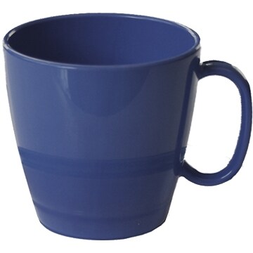 10x WACA Tasse aus Kunststoff, Inhalt : 230 ml Farbe: jeans-blau, Material: Melamin / PBT