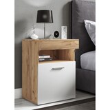 thumbnail of VCM Nachttisch Slepal Honig-Eiche / Weiß H. 61 x B. 45 x T. 39 cm