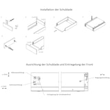 thumbnail of Schubladensystem Weiß Unterflurführungen Soft Close Schubkasten-Set 450mm 168mm