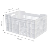 thumbnail of GILAC Caisse ajourée avec poignées 600 x 400 - 60 L - Blanc G179721