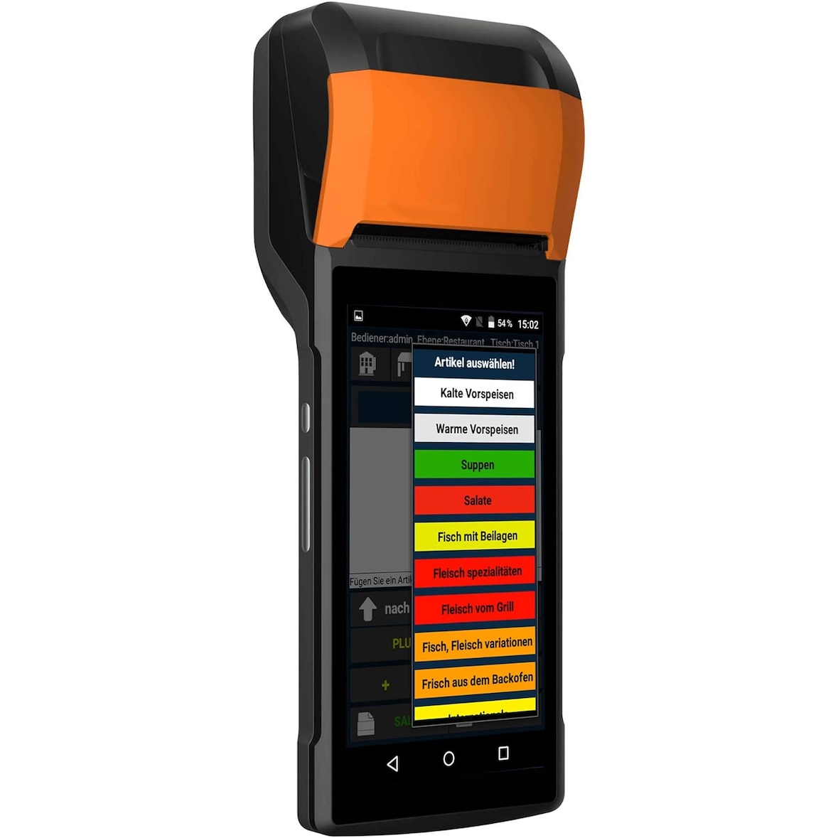 Minikasse mit Bondrucker für Lieferservice, mobile Dienste // Taschenkasse