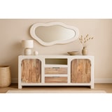 thumbnail of SIT Möbel Sideboard mit 2 Türen, 2 Schubladen, 1 offenes Fach | Akazie natur, Kalkputz weiß | B 150 x T 40 x H 80 cm | 14903-10