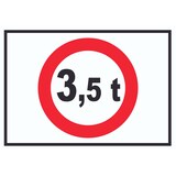 thumbnail of Durchfahrt verboten 3,5 Tonnen Symbol Schild A4 (210x297mm)
