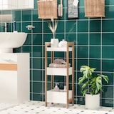 thumbnail of HOMCOM Móvel Auxiliar Banheiro com 3 Prateleiras Organizadoras de Bambu para 27,5x20,8x74 cm Cor Branco e Natural