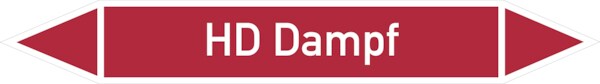 Rohrleitungskennzeichen HD Dampf - 270x37 mm Folie selbstklebend