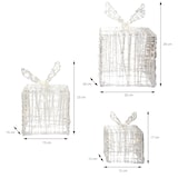 thumbnail of ECD Germany 3er Set LED Geschenkboxen Gold, 90 warmweiße LEDs, IP44 wasserdicht, Metall, Weihnachtsdeko Innen/Außen, beleuchtete Geschenkboxen