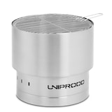 thumbnail of Uniprodo - Vuurschaal - van RVS - met grillrooster - 50 x 50 x 45 cm