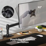 thumbnail of ONKRON Monitorhalterung Tisch für 17-38 Zoll, bis 11 kg, höhenverstellbar, VESA 75x75 & 100x100, schwenkbar, neigbar, drehbar, Schwarz MS75-B