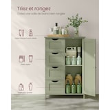 thumbnail of Helloshop26 - Mobiletto da bagno indipendente mobile contenitore con 4 cassetti 30 x 55 x 82 cm anta singola ripiano regolabile per 12_0006501