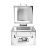 thumbnail of O Chafing Dish Hendi tem um acabamento acetinado com 6 litros e tampa em aço inoxidável.