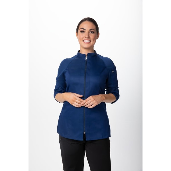 Chef Works® Damenkochjacke NEPAL Flex Serie nachhaltig, Reissverschluss, Cool Vent™, Oceanblue, Größe 2XL