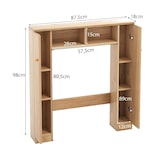 thumbnail of COSTWAY Armario para baño, armario para baño, estantería para baño con estantes ajustables, estantería para baño, madera, armario para baño