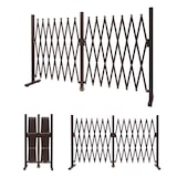 thumbnail of Absperrgitter HWC-B34, Zaun Schutzgitter Scherengitter Trenngitter, Alu ausziehbar braun ~ Höhe 103cm, Breite 52-400cm