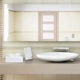 thumbnail of Relaxdays Tücherbox Bambus, Taschentuchbox mit Schiebeboden, Tissue Box für Taschentücher, HxBxT: 7,5 x 24 x 12 cm, weiß