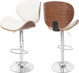 thumbnail of Barhocker Foxrock, Barstuhl, Holz Bugholz Retro-Design ~ Walnuss-Optik, Kunstleder creme