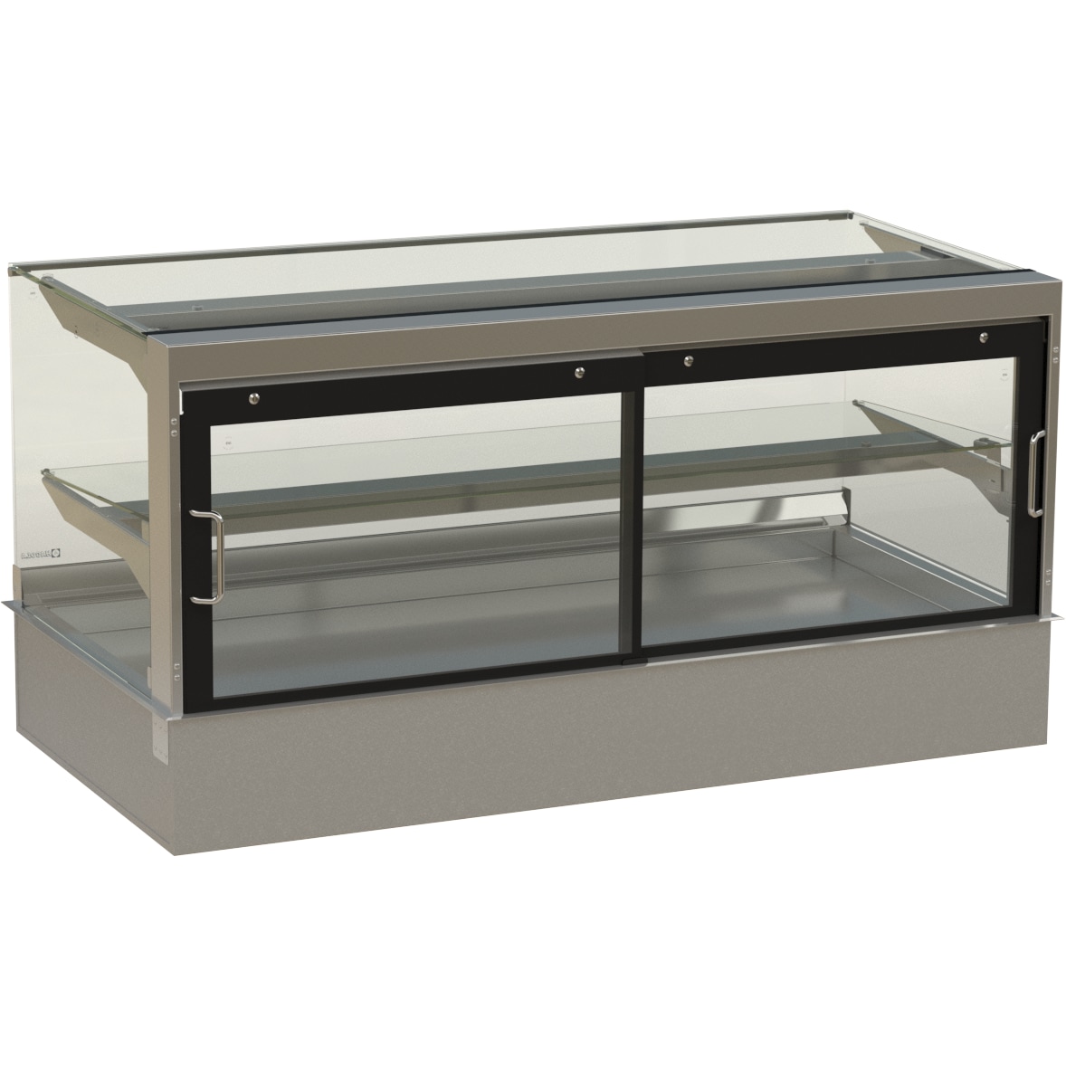 HAGOLA Showcase "Bergen" eckig, für 4x GN 1/1, 2 Auslagen  20mm Tiefe, 1410x510/200x710mm (BxHxT)  für Zentralkühlung