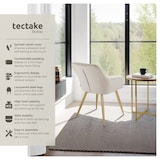 thumbnail of tectake Chaise MARILYN Effet velours style scandinave - Lot de 6 taupe/or