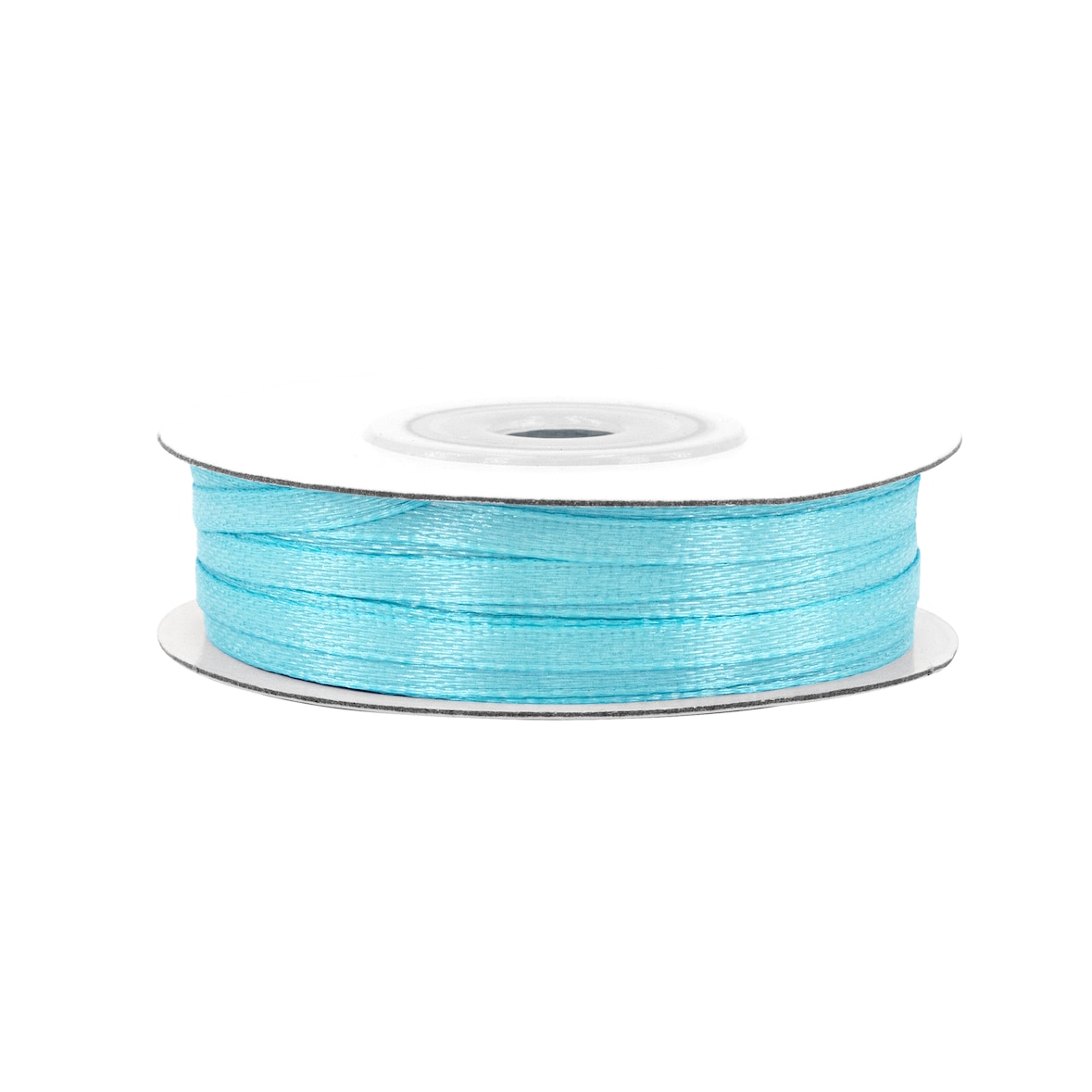 3mm Satinband 50m Schleifenband Geschenkband Dekoband Stoffband Uni Helltürkis