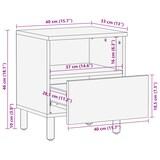 thumbnail of vidaXL Nachttisch Schwarz 40x33x46 cm Holzwerkstoff
