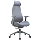 thumbnail of Ergonomischer Bürodrehstuhl, Armlehnen und Kopfstütze, verschiebbarer Sitz und Lendenwirbelstütze, schwenkbare Rückenlehne, verstellbar – ZIK