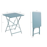 thumbnail of METRO PROFESSIONAL Bistroset klappbar Trigo, 3-tlg., Stahl, 1 Esstisch, 2 Stühle, Baby blau