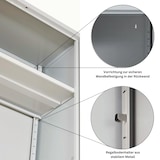 thumbnail of PROREGAL Stahlschrank BEE mit 7 lackierten Fachböden | HxBxT 195x92x60cm | Grau-Schwarz | Werkstattschrank Werkzeugschrank Aktenschrank