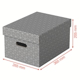 thumbnail of ESSELTE Boîte de rangement/cadeau, lot de 3, format médium, gris, 628283