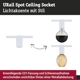 thumbnail of Paulmann URail Schienenspot Socket  E27  max. 20W  dimmbar 230V Signalweiß 95702
