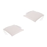 thumbnail of Pack 2 cojines asiento para silla de jardín Olefin color crudo, Tamaño 42x40x4 cm, Repelente al agua, Desenfundable
