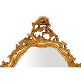 thumbnail of Specchiera da parete in legno finitura foglia oro anticata elegante per cucine moderne e rustiche