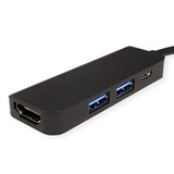thumbnail of VALUE USB Typ C Dockingstation, HDMI 4K, 2x USB Typ A + Typ C PD
