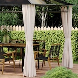 thumbnail of Outsunny cenador de jardín 3,6x3 m gazebo de exterior techo doble de policarbonato 4 cortinas mosquiteras laterales cremallera marco de aluminio patio
