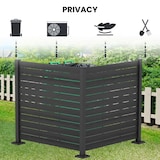 thumbnail of Panneau brise-vue de jardin à lames en polyéthylène, résistant et facile à installer, pour protéger et décorer les espaces extérieurs (2 panneaux)