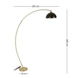 thumbnail of WellHome - Lámpara de pie 30x30x185cm de Estructura de metal en color Dorado y Negro - casquillo E 27 Max 60 W