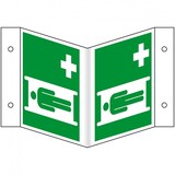 thumbnail of Schild I Rettungs-Nasenschild Krankentrage, Kunststoff, 200x200mm, ASR A1.3, DIN EN ISO 7010 E013