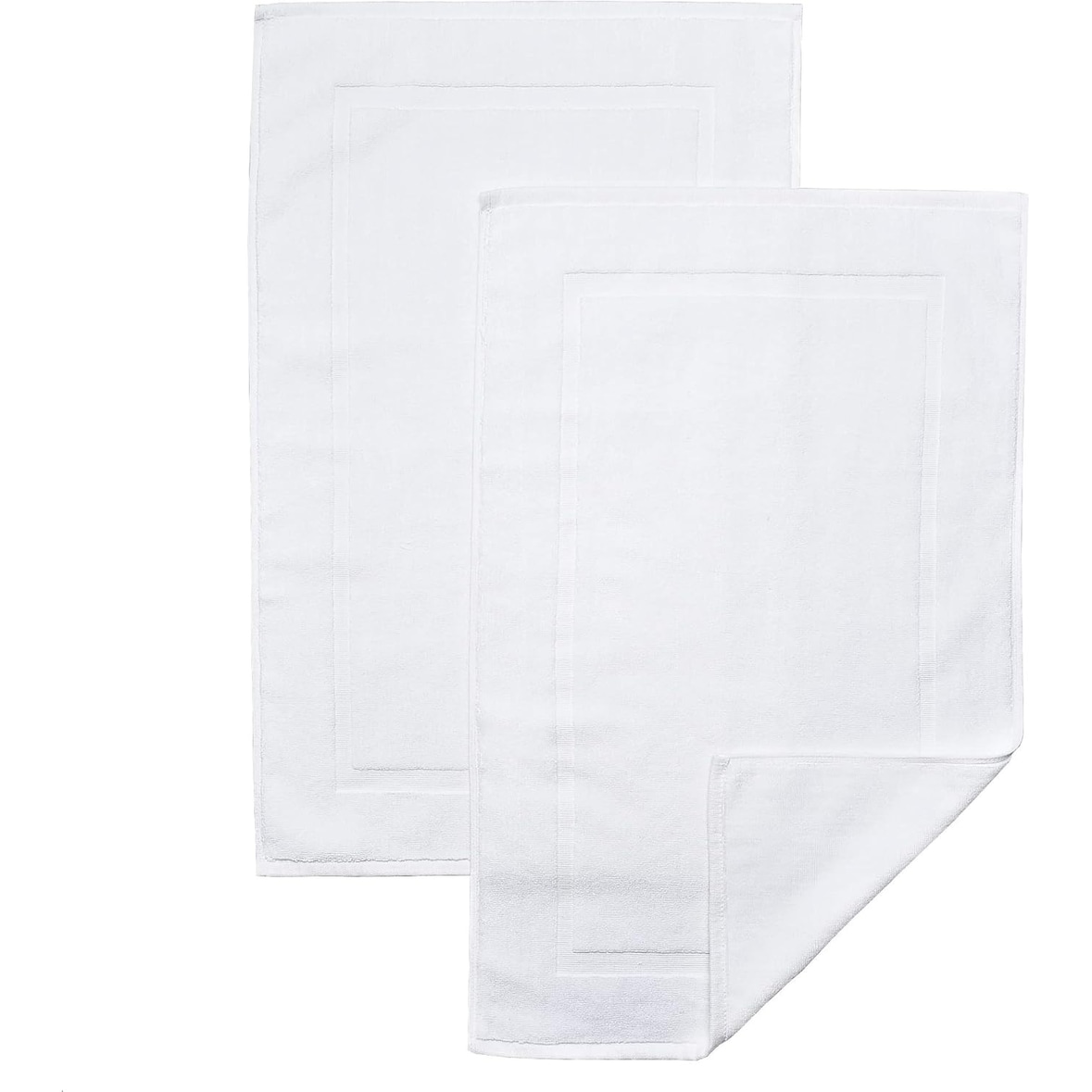 METRO Professional Tapis de bain d'hôtel, blanc,50 x 70 cm, taille unique,2 pièces