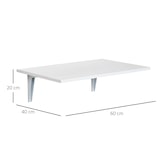 thumbnail of HOMCOM Mesa Dobrável de Parede Suspensa 60x40x20cm Branco