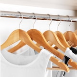 thumbnail of Max Home Pack 80 perchas de madera color natural