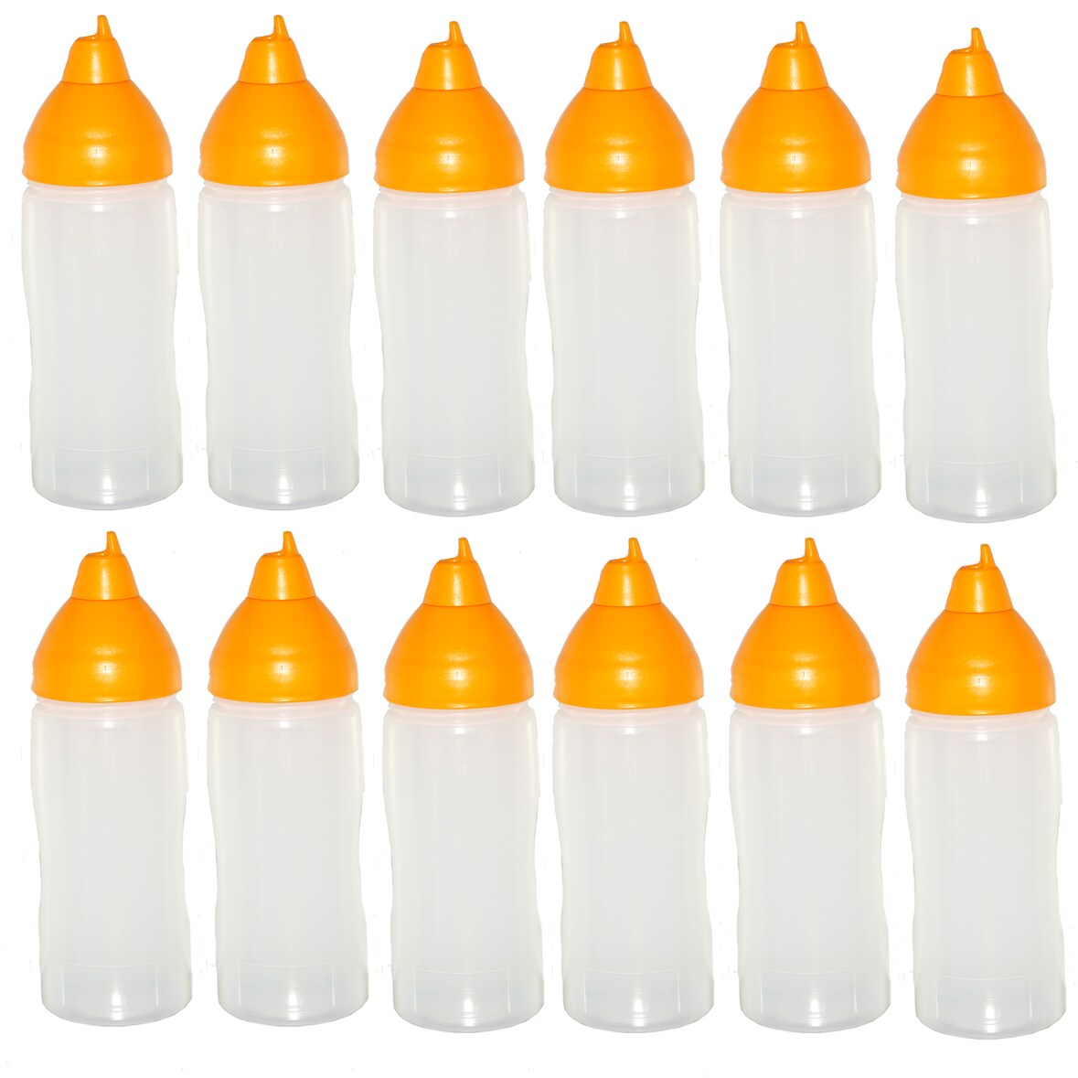 12 gelbe Quetschflaschen 350 ml tropffrei Ketchupflaschen Senfflasche Mayonaiseflasche