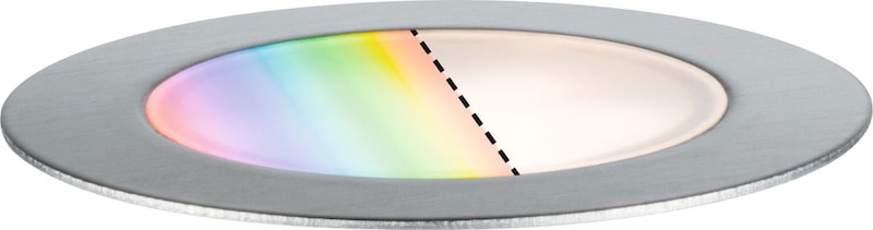 Un objet circulaire aux couleurs arc-en-ciel.