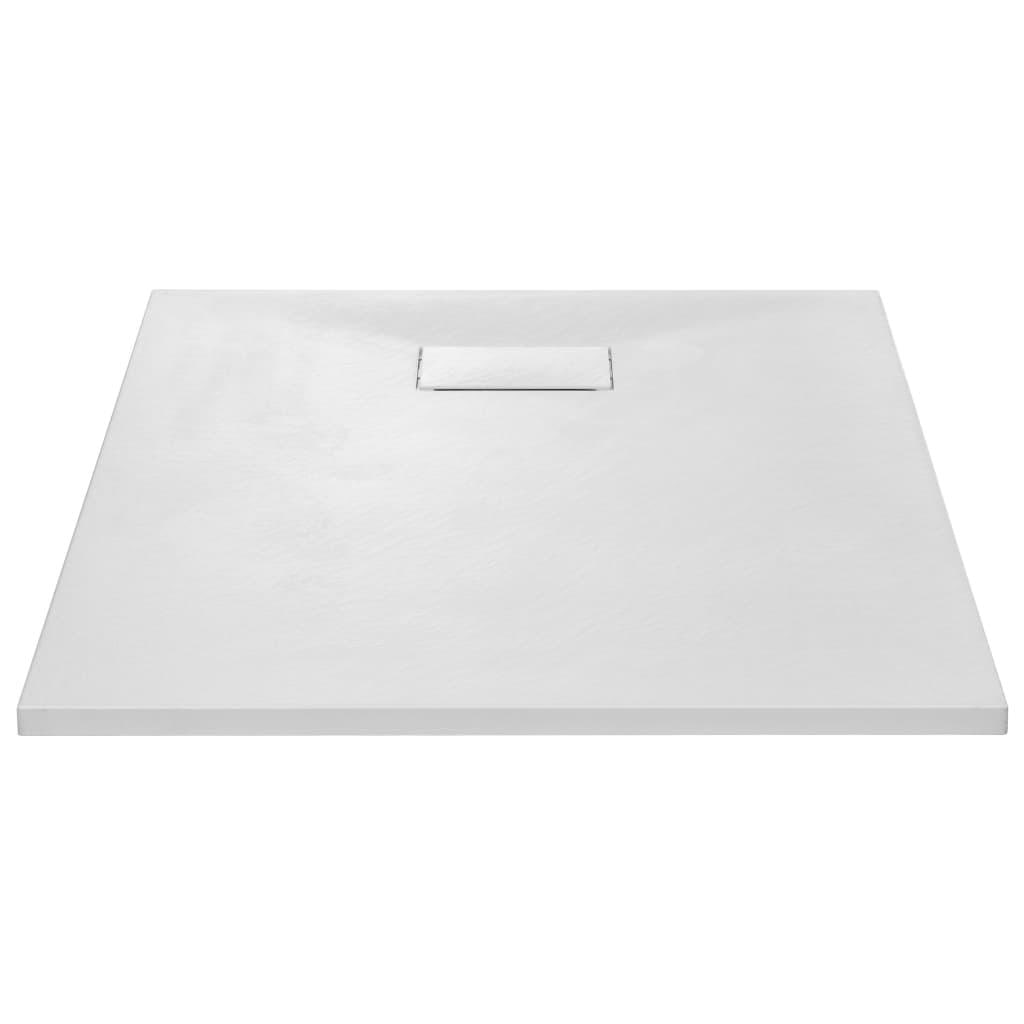 Helloshop26 - Rechthoekige douchebak voor badkamer huis interieur standaard 9 cm afvoergat smc 100 x 80 cm wit 02_0003445